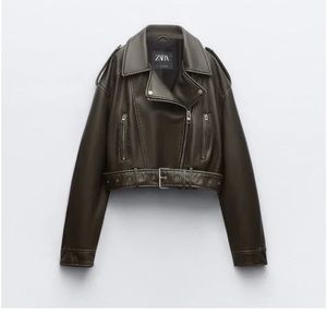 Zara Ash Green leather jacket